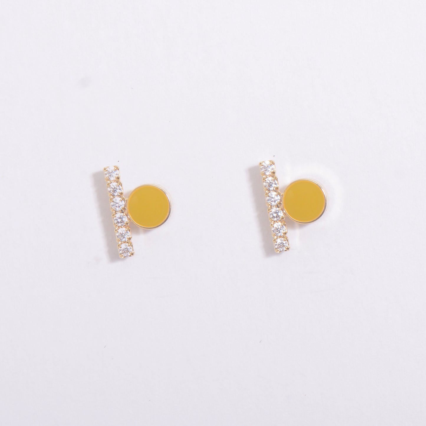 Abstract Simple Crystal Colour Block Earrings