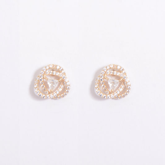 Unique Crystal Gold Plated Earrings