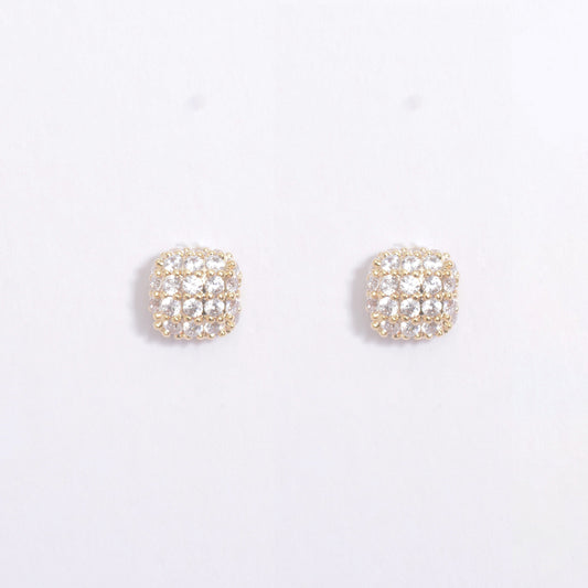 Shiny Gold Plated Crystal Earrings