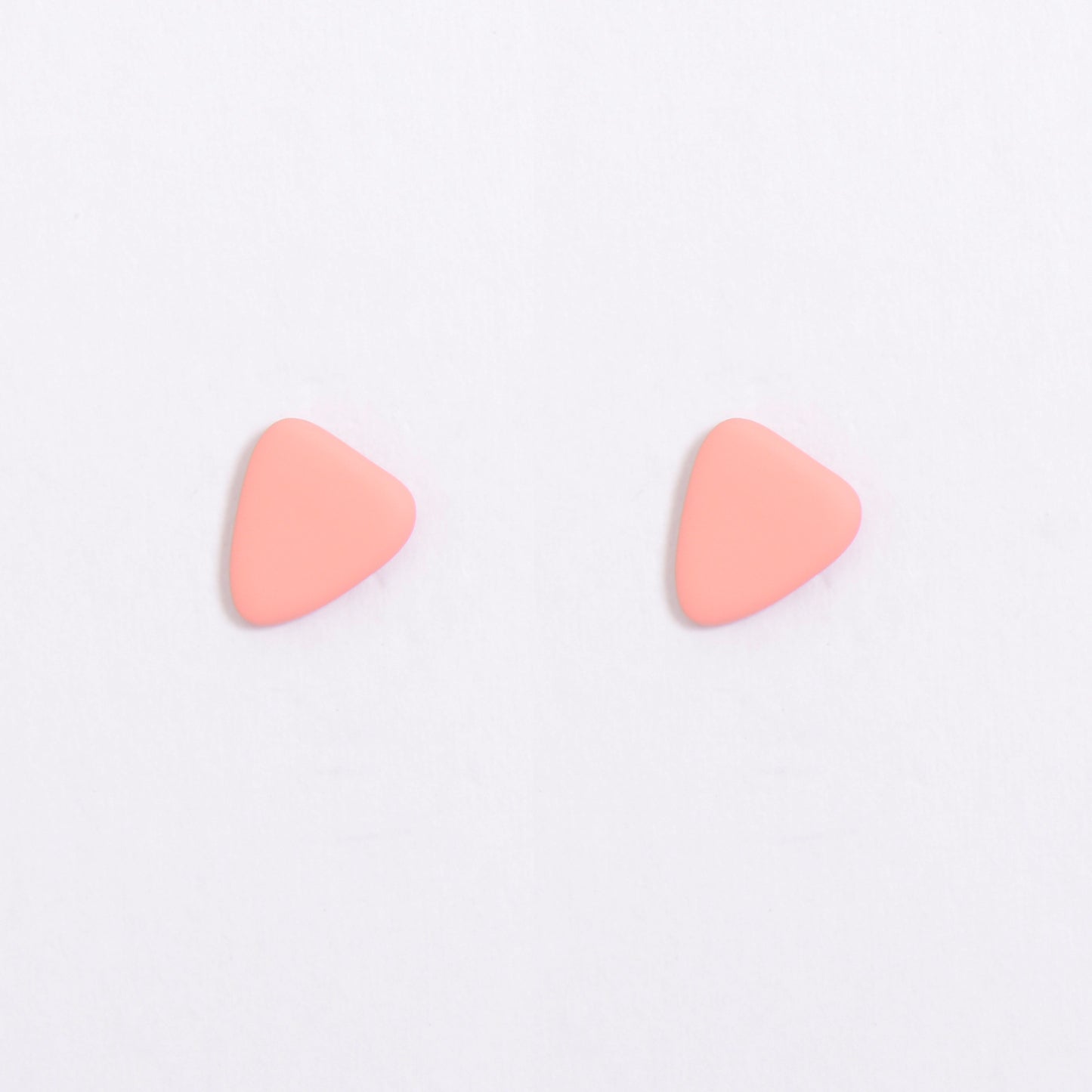 Peach Pink / Mint Green Triangle Cute Small Earrings Kids