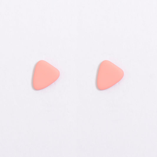 Peach Pink / Mint Green Triangle Cute Small Earrings Kids