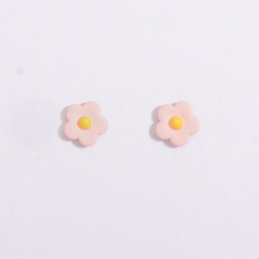 Cute Small Flower Yellow Green / Pink Yellow / White Yellow Earrings Kids