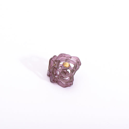 Small Purple Clear Clip Floral