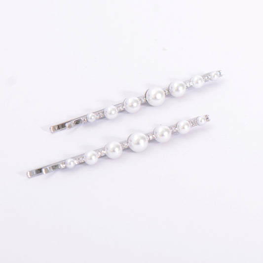 Sliver Pearl Hair Pins Pack of 2