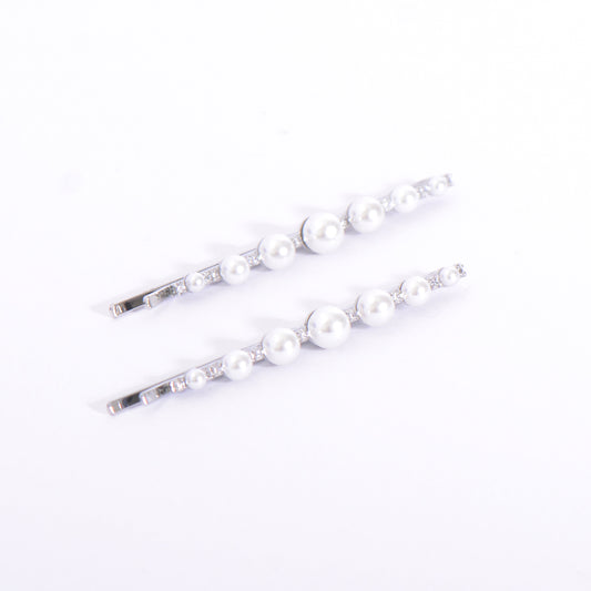 Sliver Pearl Hair Pins Pack of 2