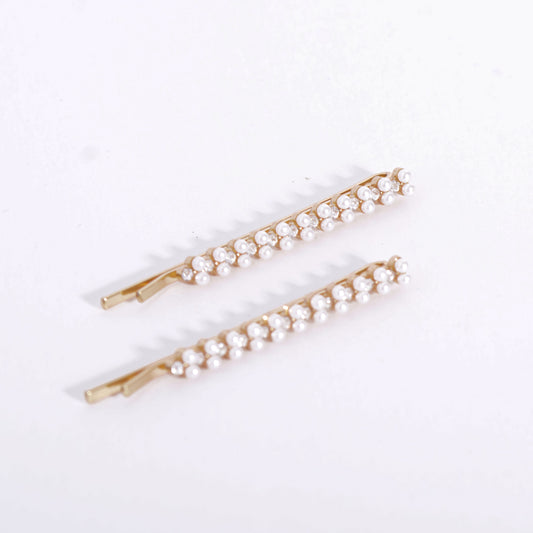 Gold Plated / Sliver Pearl Hair Pins Pack of 2