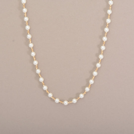 Gold Plated Pearl Necklace