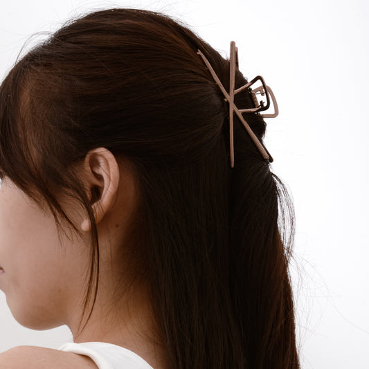 Metalic Gloss Brown Hair Claw Clip