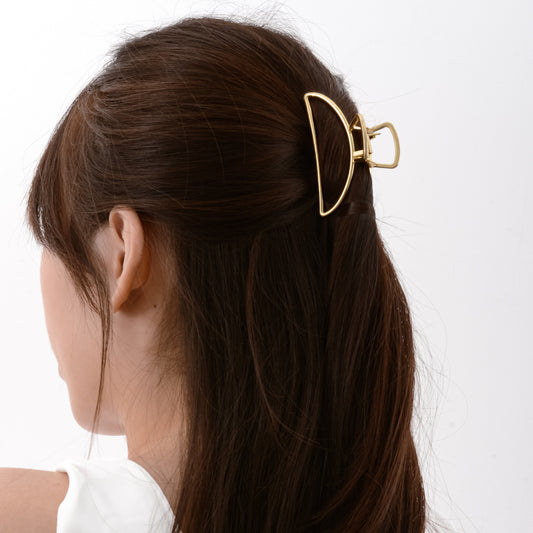 Gold Plated Gloss Hair Claw Clip