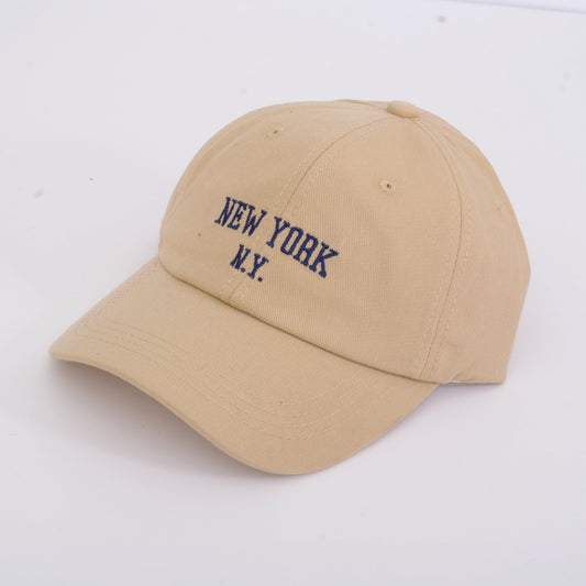 New York' Beige / Maroon Red Snapback Hat
