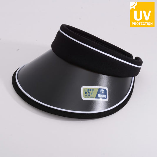 Black / White UV Rays Protection Visor Hat