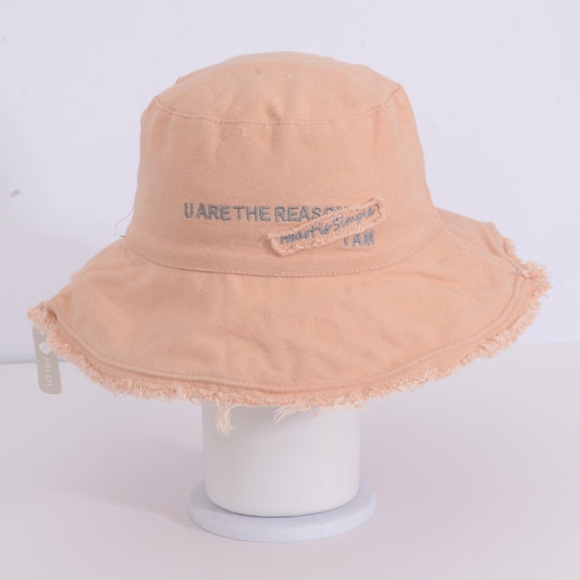 Statement Orange / Black / Salmon Wide Floppy Hat/ Bucket Hat Unisex Bucket Hat / Fisherman Hat / Sun Hat