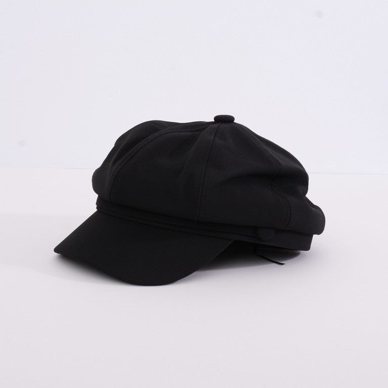 [Helen] Black / Biege Baret / Beret Hat with tongue Pepper cake hat