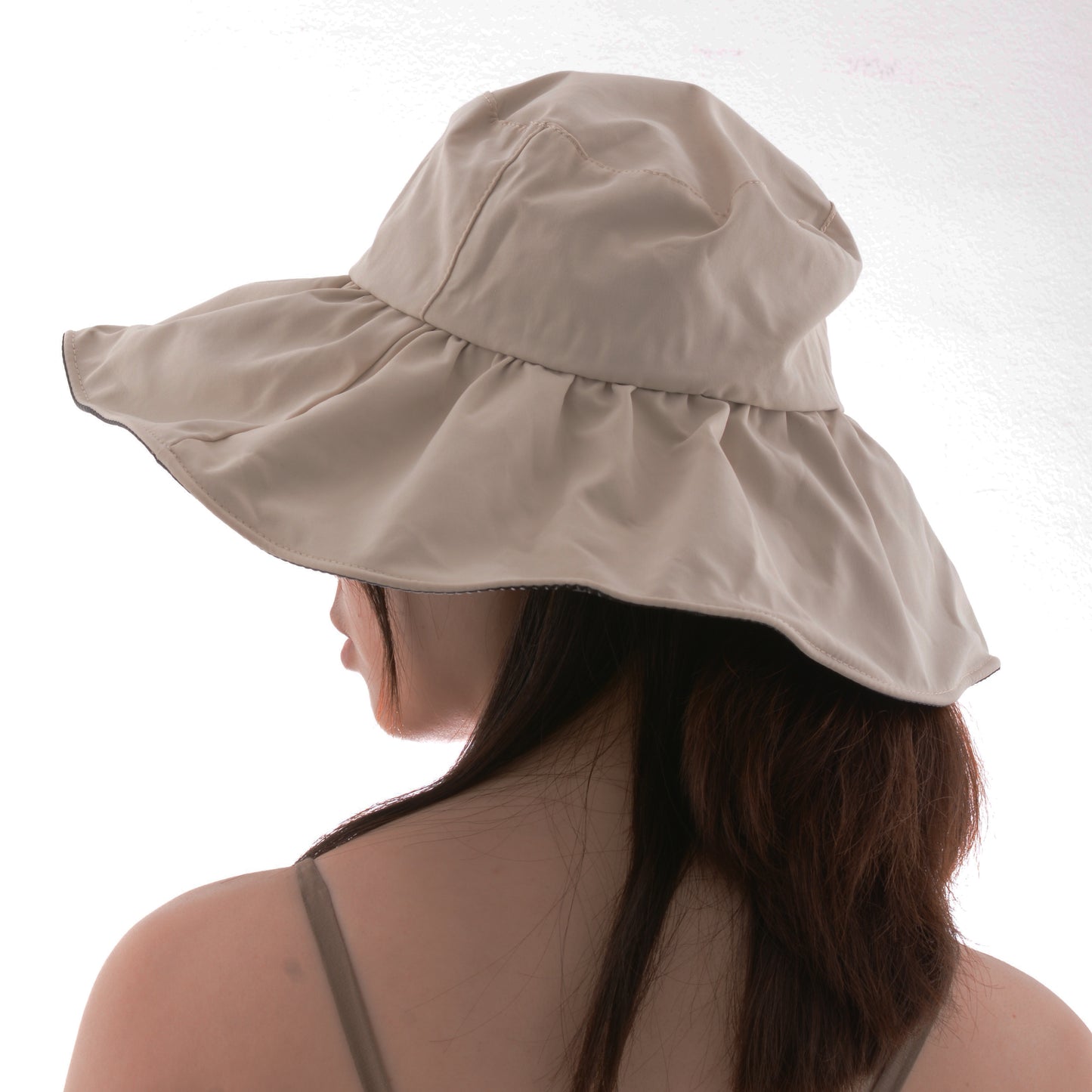 Black / Biege / Brown Tan Biege UV Ray Protection Wide Floppy Hat/ Bucket Hat Unisex Bucket Hat / Fisherman Hat / Sun Hat