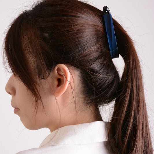 Basic Black / Royal Blue / Floral Straight Banana Clip Claw Headdress