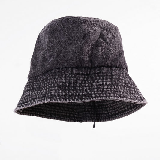 [Helen] Simple Denim Blue / Black Bucket Hat Unisex