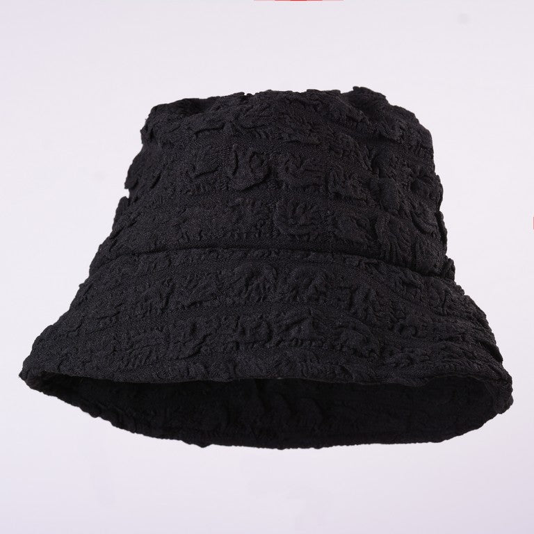 [Helen] Pink / Black / Cream White Scrunch Bucket Hat Unisex