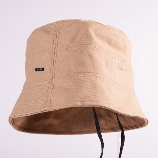 [Helen] Grey / Cream / Brown Bucket Hat Unisex