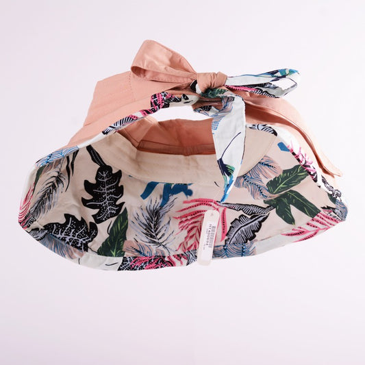 [Helen] Foldable Summer Wide Brim Reversible Fashionable Big Cap Tropical Hawaii Sun Hat Women Pink / Black / Brown