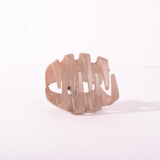 [Helen] France High Quality Light Brown / Pink Hair Clip Claw